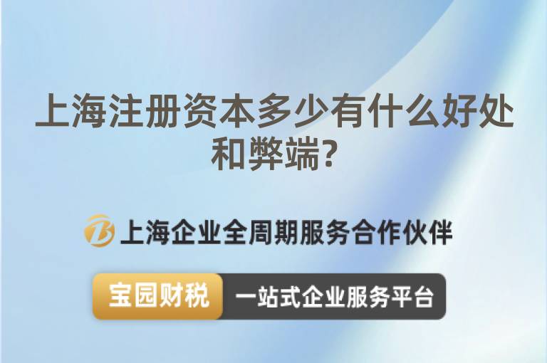 上海注冊資本多少有什么好處和弊端?