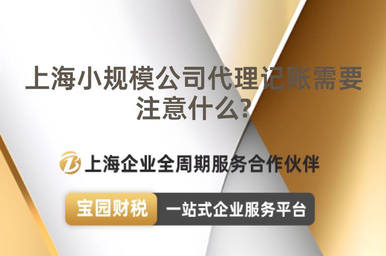 上海小規(guī)模公司代理記賬需要注意什么?