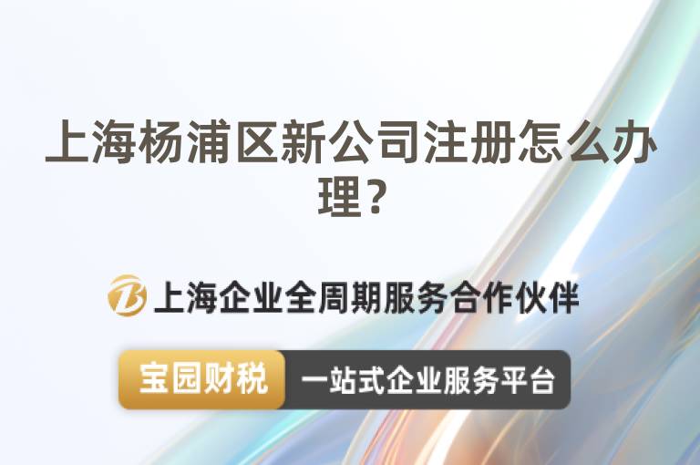 上海楊浦區(qū)新公司注冊(cè)怎么辦理？
