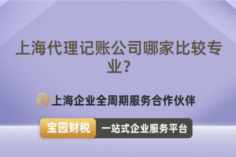 上海代理記賬公司哪家比較專業？