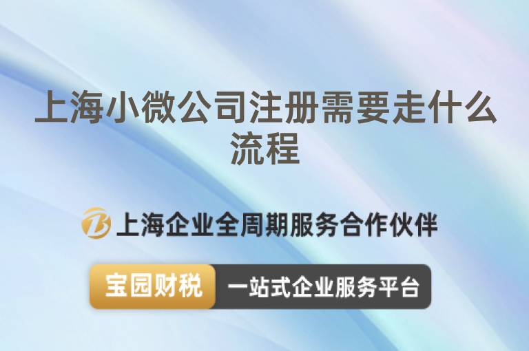 上海小微公司注冊需要走什么流程