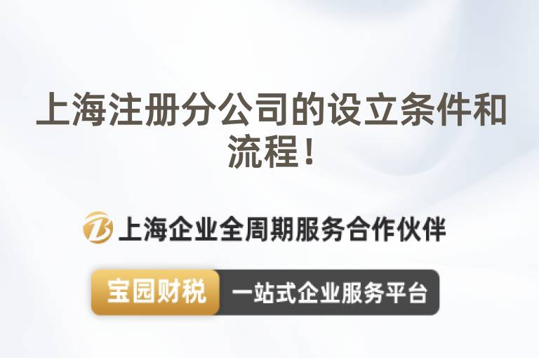 上海注冊分公司的設(shè)立條件和流程！