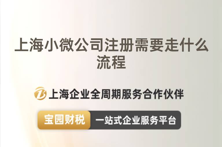 上海小微公司注冊(cè)需要走什么流程