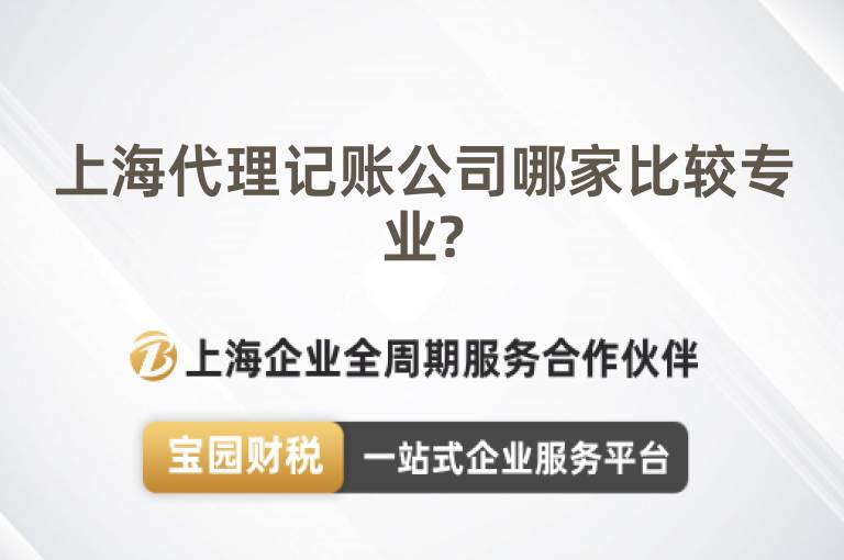上海代理記賬公司哪家比較專業?