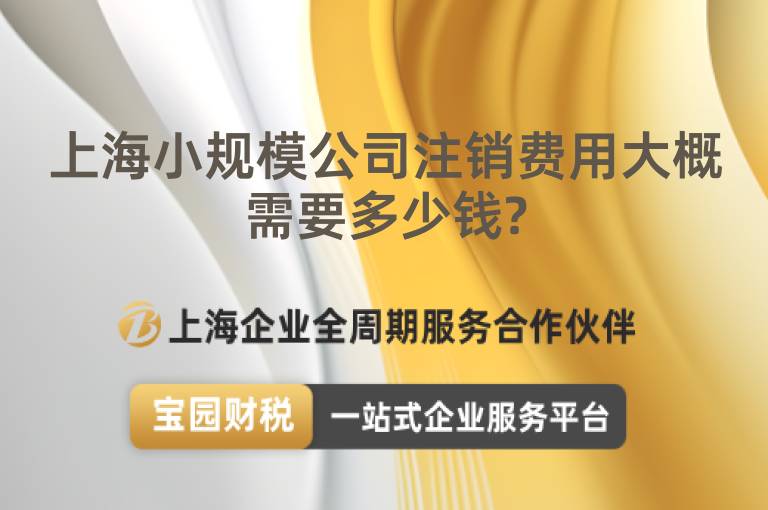 上海小規模公司注銷費用大概需要多少錢?