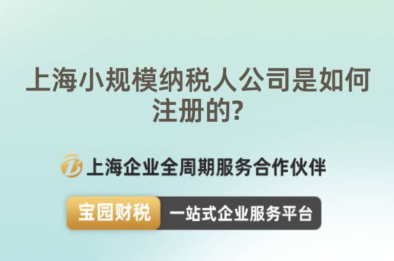上海小規(guī)模納稅人公司是如何注冊(cè)的?