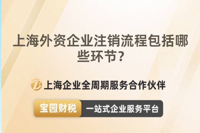 上海外資企業注銷流程包括哪些環節？