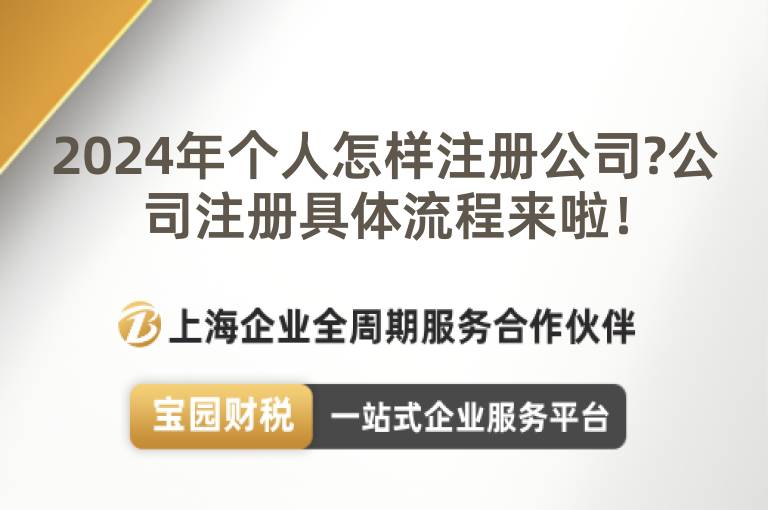 2024年個(gè)人怎樣注冊(cè)公司?公司注冊(cè)具體流程來(lái)啦！