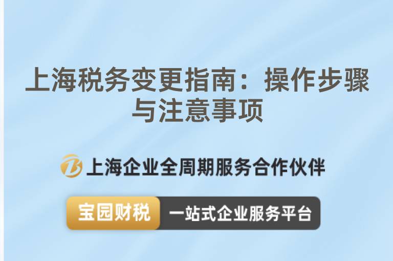 上海稅務變更指南：操作步驟與注意事項