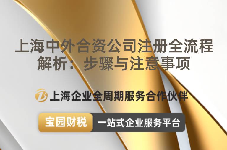 上海中外合資公司注冊全流程解析：步驟與注意事項(xiàng)