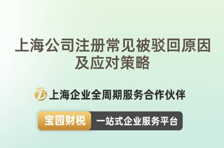 上海公司注冊常見被駁回原因及應對策略