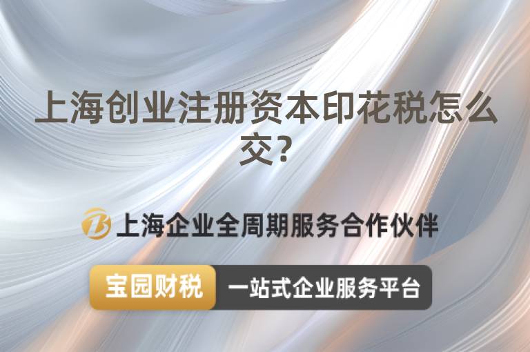 上海創業注冊資本印花稅怎么交？