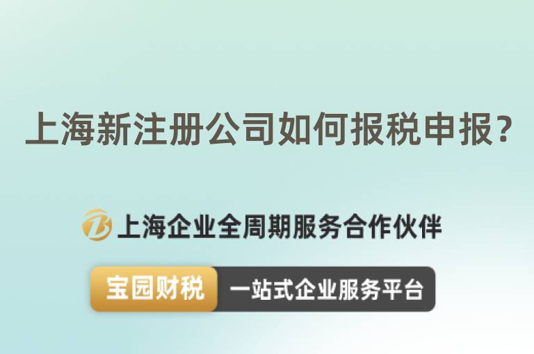 上海新注冊公司如何報稅申報？