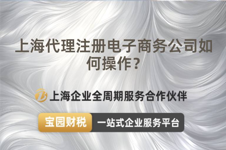 上海代理注冊(cè)電子商務(wù)公司如何操作？